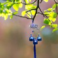 thumbnail image 4 of ¡Descuentos Únicos!, Campanas de viento de ojos azules, adornos de campanas de viento de metal, adornos de campana con borlas, decoración para árbol de Navidad Akmoler, 4 of 7
