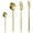 Gold, variant on Silverware Set, 16-Piece Satin Finish Flatware Set Service for 4, Knives/Forks/Spoons Included, Premium Stainless Steel Kitchen Cutlery Set For Home and Restaurant, Dishwasher Safe - Gold