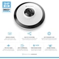 thumbnail image 2 of Amcrest Cámara de Ojo de Pez de 5 Megapíxeles, Cámara de Seguridad UltraHD para Interiores, Lente de 1,4 Mm, Visión Nocturna de 33 Pies, Cobertura de Cámara Panorámica de 360°, Grabación en la Nube y, 2 of 5