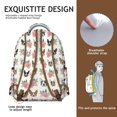 thumbnail image 5 of White Boston Terrier and Flower Backpack for School,Cute School Bag,Schoolbag with Adjustable Shoulder Straps & Padded Back,15.3"x11"x7.1".﻿, 5 of 6
