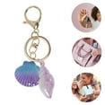 thumbnail image 3 of Unique Bargains Fashion Shell and Conch Handbag Charm Purple 1 Pc, 3 of 5