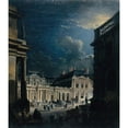 thumbnail image 2 of Pierre-Antoine Demachy 12x14 Black Ornate Wood Framed Double Matted Museum Art Print Titled: Place Du Palais-Royal, in the Moonlight (1765), 2 of 5