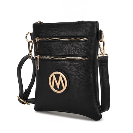 MKF Collection Medina Women Crossbody Bag,Vegan Leather Shoulder Bag Purse Handbag by Mia K - Black