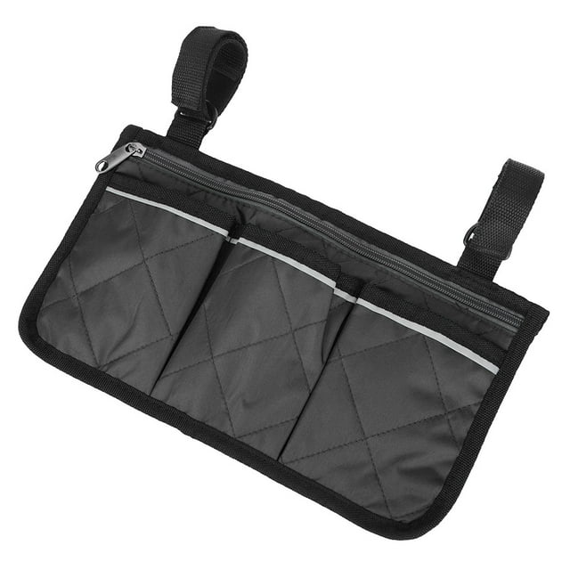 Bolsa lateral para scooter, silla de ruedas multifuncional, reposabrazos para silla de ruedas, bolsa colgante para andador, bolsa de almacenamiento, rendimiento confiable