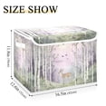 thumbnail image 5 of Yayeee Collapsible Cube Storage Bin with Lid Fabric Closet Decorative Basket with Handles, Purple Deer, 5 of 7