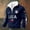 Navy, variant on Men's Hoodless Sweatshirt Half Zip Pullover with USA Graphic Print for Everyday Casual Streetwear and Comfortable Fit