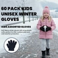 thumbnail image 2 of Yacht & Smith Kids Gloves & Mittens in Bulk, Winter Striped Children Age 3-8, 2 of 7