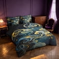 thumbnail image 2 of Homewish Hippie Clouds Stars King Bedding, Dreamy Cosmos Universe King Bed in a Bag, Black Reversible 7-Piece, 2 of 7