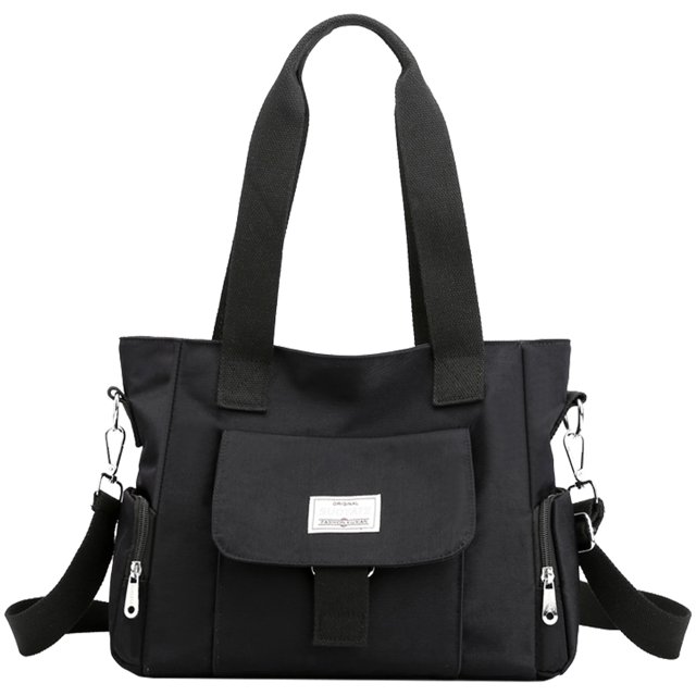 Bolsos de hombro de nailon para mujer, bolso de compras de gran capacidad a la moda para el trabajo (negro) Ehuebsd Para Estrenar