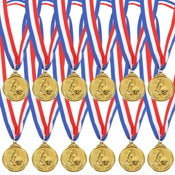 HAKIDZEL Football Award Medals For Acknowledgement Golden Winners Competitions 12Set