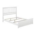 thumbnail image 2 of Mission Queen Wood Foundation Bed with Matching Footboard in White, 2 of 10