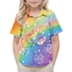 thumbnail image 1 of Blusa y camisa de manga corta con cuello vuelto, moderna e informal, con estampado del Día de San Patricio, con bolsillo, para uniforme escolar, para niños y niñas de 2 a 15 años., 1 of 7