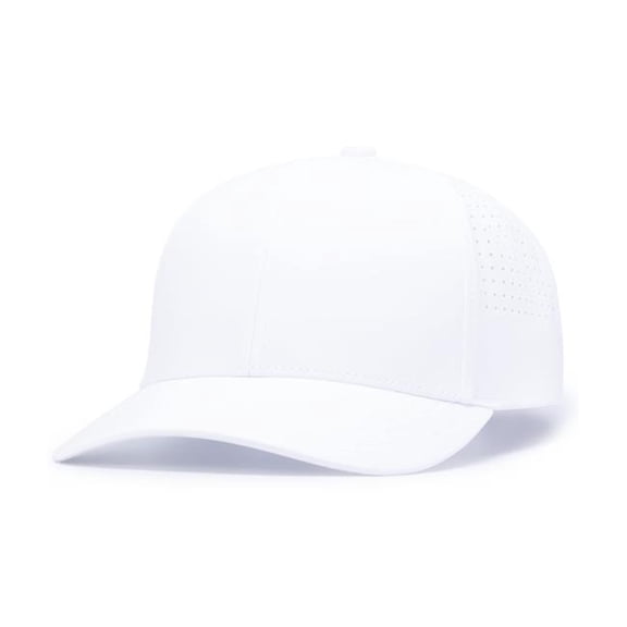 Pacific Headwear P413.005.OS Lightweight Perforated Snapback Cap, White - One Size