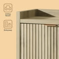 thumbnail image 5 of ARKANTOS Shoe Cabinet with 2 Fluted Doors and Shelves for Entryway Coastal Oak, 5 of 6