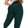 thumbnail image 6 of YouLoveIt Women's High Waist Textured Butt Lifting Yoga Pants Elastic Running Gym Workout Yoga Leggings Exercise Running Jogging Pants Trouser, 6 of 7