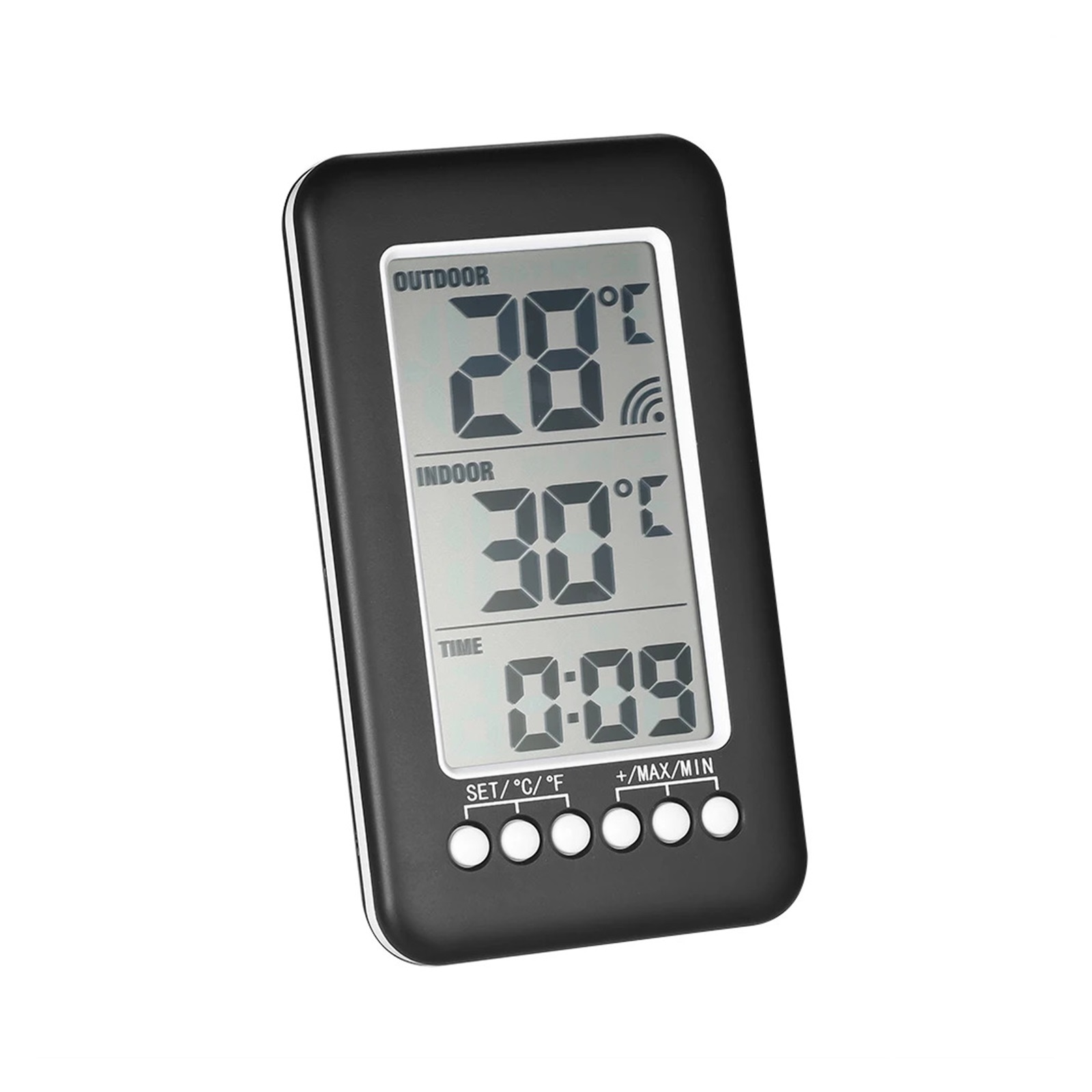 2PCS Digital Thermometer Clock Function LCD Wireless Temperature Meter Electronic Weather Station ,Fast Response
