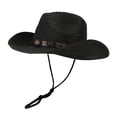 thumbnail image 1 of Sombrero de paja estilo Panamá: sombrero ligero y transpirable para actividades al aire libre y playa en verano, 1 of 3