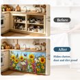 thumbnail image 4 of Spring Wildflower Cabinet Curtains 28"W x 51"L,Dustproof Sink Skirt Curtain for Kitchen Bathroom,Floral Leaves Country Pastoral Adhesive Desk Skirt Privacy Curtains for Pantry Classroom Office Closet, 4 of 8