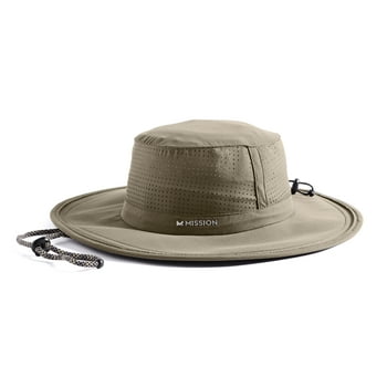 MISSION Max Plus Pinnacle Booney Hat, Unisex One Size, Khaki