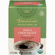 Teeccino Caffeine Free & Prebiotic Herbal Tea, Maca Chocolat, 10 Tea Bags