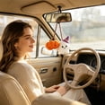 thumbnail image 3 of Crochet Pendant, Hangs from Rearview with Cute Spooky Style, Car Decor, Handmade Soft Cotton Design and Compact Non-Slip Size for Car Mirror, Door Hanging, and Shelf Accent., 3 of 4