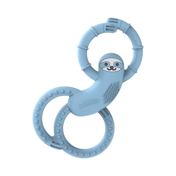 Mordedor para bebés Dr. Brown's Flexees Blue Sloth de silicona, más de 3 m