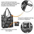 thumbnail image 4 of 5 Pack Foldable Shopping Bag,Halloween White Spider Webs and Spiders Pattern Reusable Grocery Bags with Pockets,Large Reusable Tote Bags with Handles Waterproof & Lightweight, 4 of 6