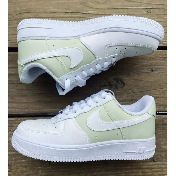 Air Force 1 Custom Shoes White 'Light Green Mint Sage' Mens Womens Kids All Size