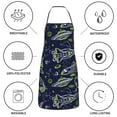 thumbnail image 6 of Easygdp Hand Drawn Rockets Apron Waterdrop Resistant with 2 Pockets,Oil Resistant Cooking Kitchen Chef Apron for Women Men, 6 of 7
