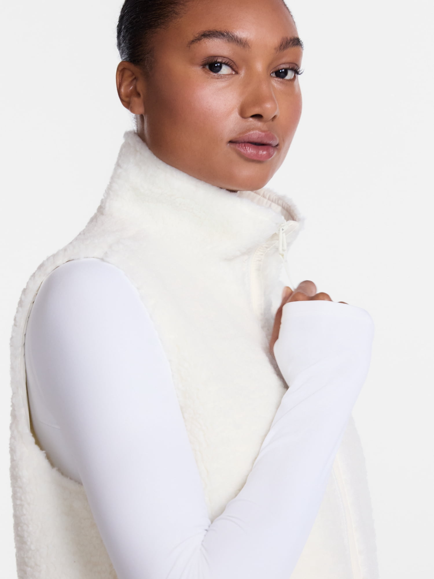 Ozark Trail Women's and Women's Plus High Pile Vest, Sizes XS-3X