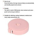 thumbnail image 2 of 1.5m Soft Sewing Tape Measure, Mini Measuring Tape, Soft Automatic Retractable Tape Measure, Mini Collectible Pocket Kids Measuring Tape for Girl Body Measuring Medical Treatment (Pink), 2 of 5
