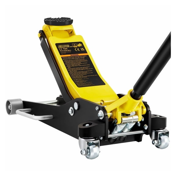 Floor Jack 2.5 Ton Low Profile, Aluminum Steel Racing Jack with Dual Pump, 3-3/4"-18-7/10" Lift Range, Heavy Duty Hydraulic Jack for Cars Trucks SUVs