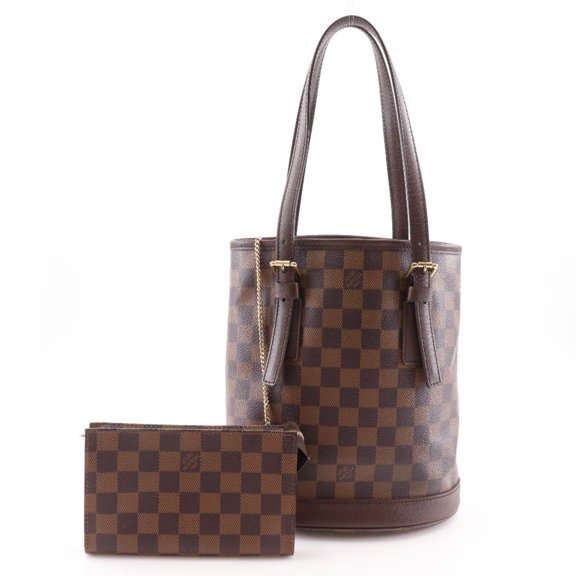 Pre-Owned Louis Vuitton LOUIS VUITTON Mare Tote Bag N42240 Damier Canvas 2001 Brown SP1001 A5...