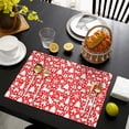 thumbnail image 3 of Red Christmas Deer and Gift Pattern Summer Placemats Table Placemats Set Of 6-Linen Kitchen Washable Placemats Table Mats 11.8"x17.7" Non-Slip Heat Resistant, 3 of 5