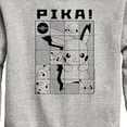 thumbnail image 3 of Pokémon - Pika Pikachu Grid Graphic Long Sleeve Fleece Sweatshirt, 3 of 5