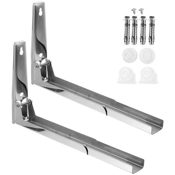 IDEANATEGRATE 1Set Microwave Mounting Bracket Stainless Steel for Kitchen Microwave Ovens