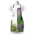 thumbnail image 3 of Morning Apron, Typography and a Young Couple Looking at Sunrise on the Hills Love Doodle Design, Unisex Kitchen Bib with Adjustable Neck for Cooking Gardening, Adult Size, Multicolor, by Ambesonne, 3 of 4
