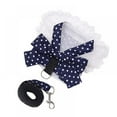 thumbnail image 1 of Dog Bowknot Harness with Leash Set For Small Medium Dogs Cat Lace Print Fashion Party, 1 of 5