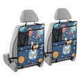 thumbnail image 2 of WOBOGO Corgi Rocket Element Pattern Backseat Car Organizer Footed Universal Car with Touch Screen Tablet Holder Rear Seat Protector, 2 of 7