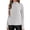 White, variant on Long Sleeve Shirts for Women Fashion Striped Slim Bottoming Shirt Half High Collar Long Sleeve Tops