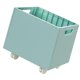 thumbnail image 3 of Caja de almacenamiento de libros apilable con asas, moderna y con ruedas que ahorra espacio. Azul, 3 of 9