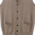 thumbnail image 6 of successthop Wool Sweaters for Men Cardigan Sleeveless Button Up V Neck Tops Winter Layer Look Knitwear with Pockets, 6 of 6