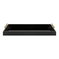 thumbnail image 3 of Kate and Laurel Lipton Narrow Rectangle Wood Accent Tray, Black 10x24, 3 of 6