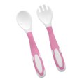 thumbnail image 3 of Baby Utensils Set, First Training Silicone Easy Grip Rounded Tip Baby Fork Spoon Set  for Self Feeding for Infant Blue,Pink,Green, 3 of 7