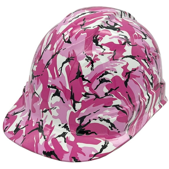 Pink Camo Hydro Dipped Hard Hats Cap Style