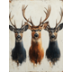 thumbnail image 1 of Qisvanset Framed Canvas Wall Art 12x16 Inch Neutral Tone Deer Wildlife Country Home Wall Art, 1 of 5