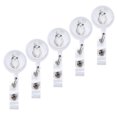 thumbnail image 1 of AMONIDA Badge Clip,Badge Reels Retractable,5Pcs Retractable Badge Holder Firmly Clamped Stylish Appearance Easily Use Badge Reels for Doctors Nurses Students, 1 of 8