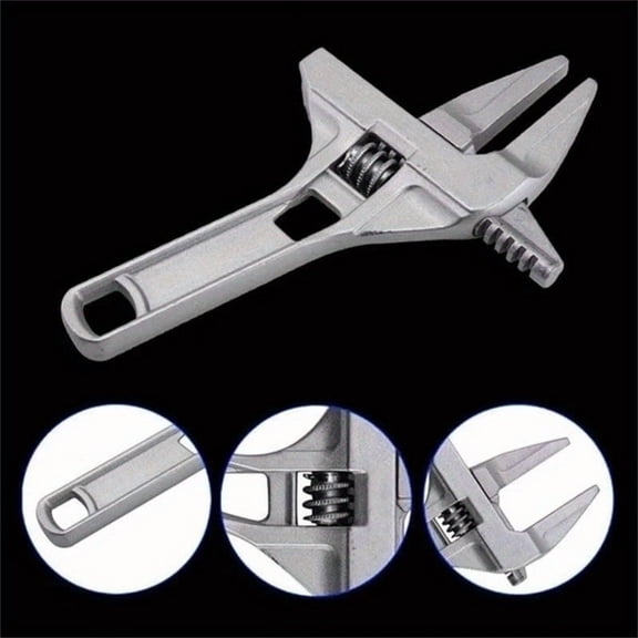 Wide Jaw Adjustable Wrench 6–68mm, Heavy Duty Crescent Wrench for Plumbing & Home Repair