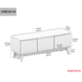 thumbnail image 5 of Kappesberg Athens 3-Door Tv Stand with Soft-Close Doors and Built-in Handles - Golden Oak/White, 5 of 8