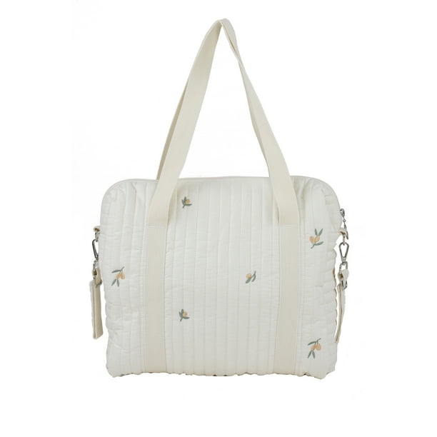 Mochila Panalera para Bebe Bolsa de Almacenaje 100 Algodon para articulos de bebes panales ropa y biberones Bolso de Hombro para Carriola para Bebe con patron de bordado Walmart en linea